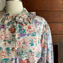 Load image into Gallery viewer, 80s Vintage Floral Print Blouse
