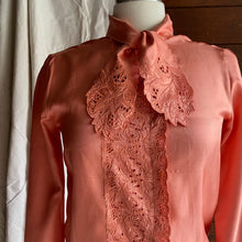 Load image into Gallery viewer, Vintage Embroidered Polyester Blouse
