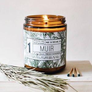 "Muir" Cedar, Fir, Berries, & Vanilla 8oz. Soy Candle
